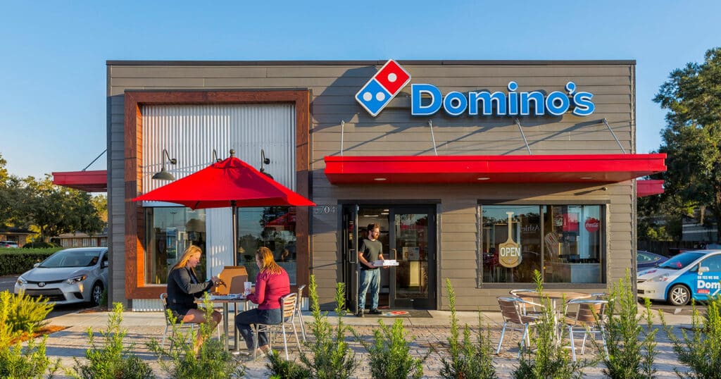 Image of Domino's third-party delivery