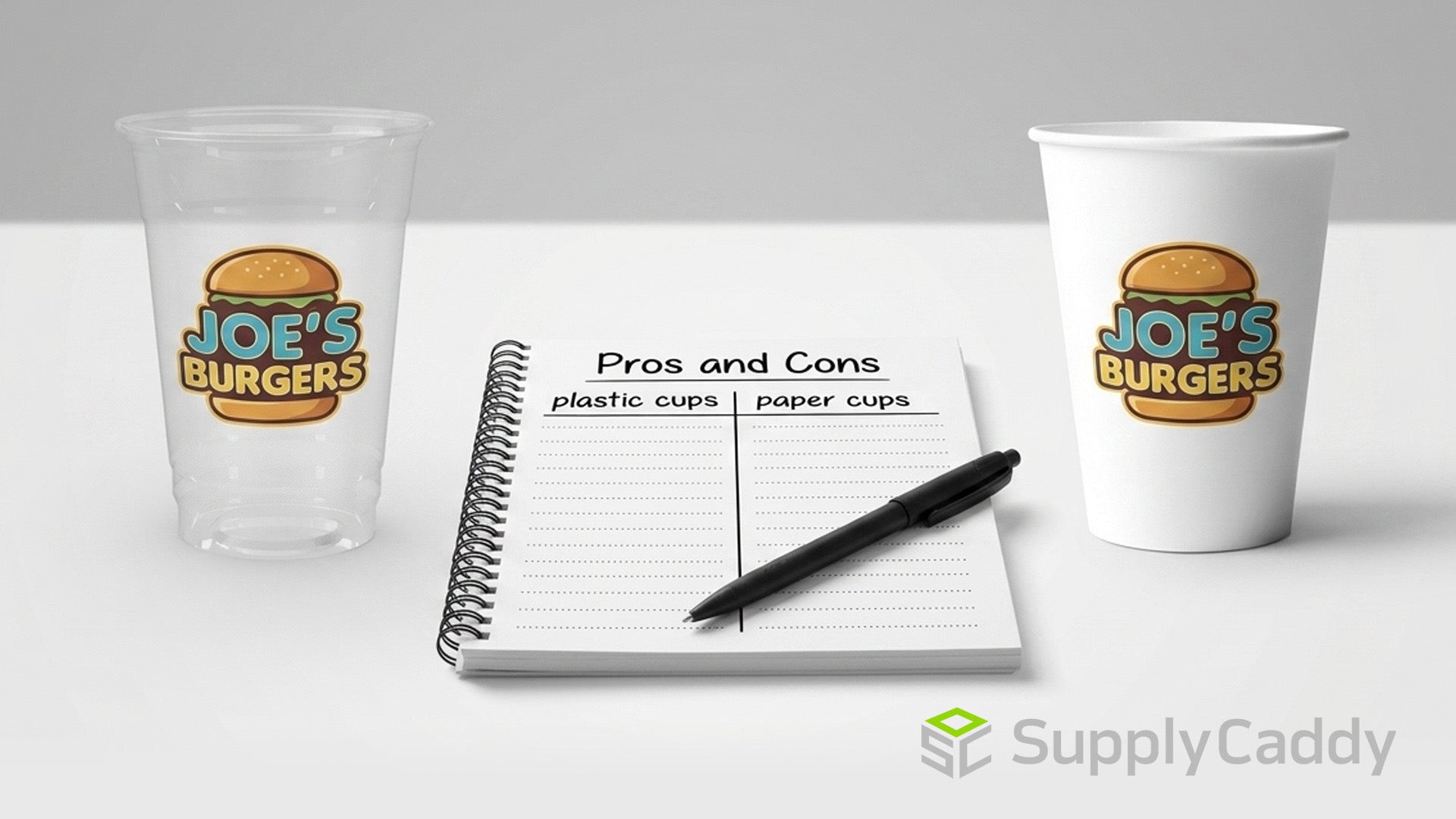 Image of paper cold cups vs plastic cold cups