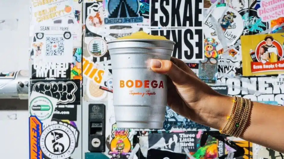 Bodega Taqueria Goes Green Serving Frozen Margaritas in Reusable Aluminum Cups for Earth Month